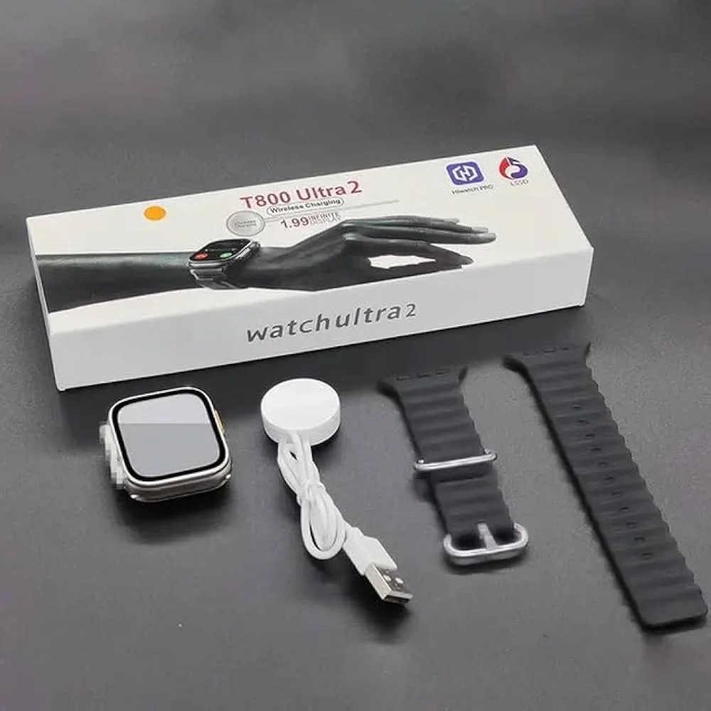 T800 Ultra 2 Smart Watch 1.99 infinite Display Bluetooth Calling Smartwatch Heart Rate Monitor Ips Display Big Battery Smartwatch For Men Women