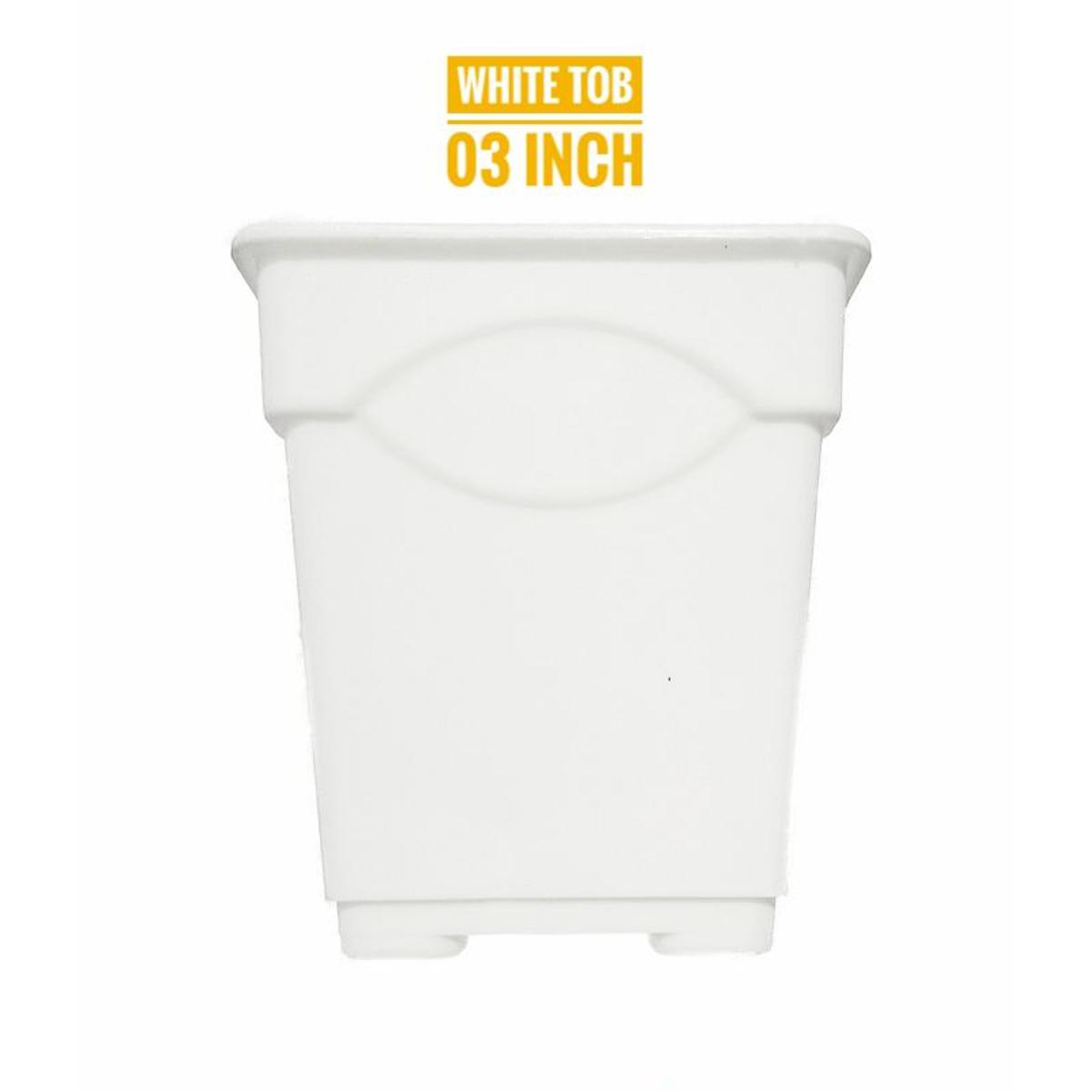 Planter pot white 3 inch Thai 6 pieces