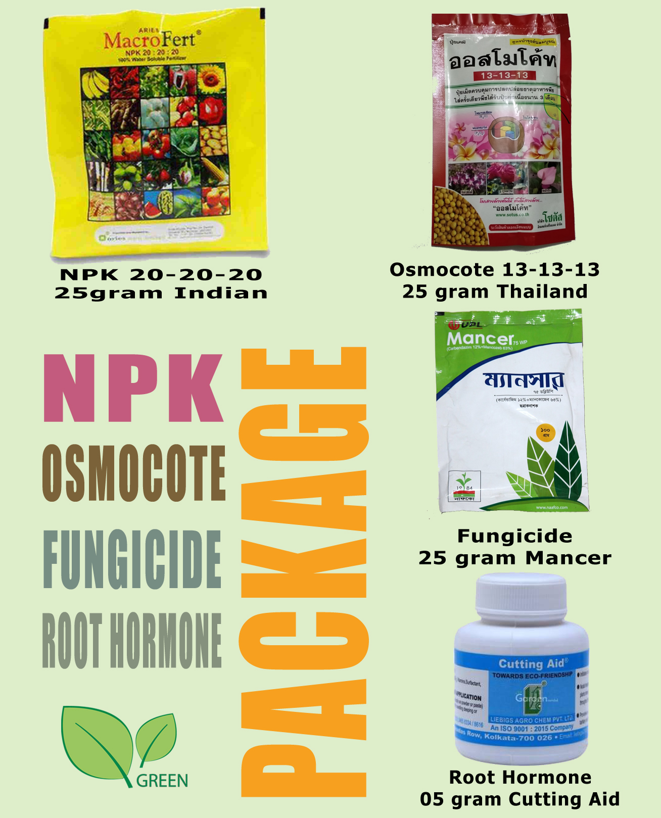 NPK Osmocote Fungicide Root Hormone package